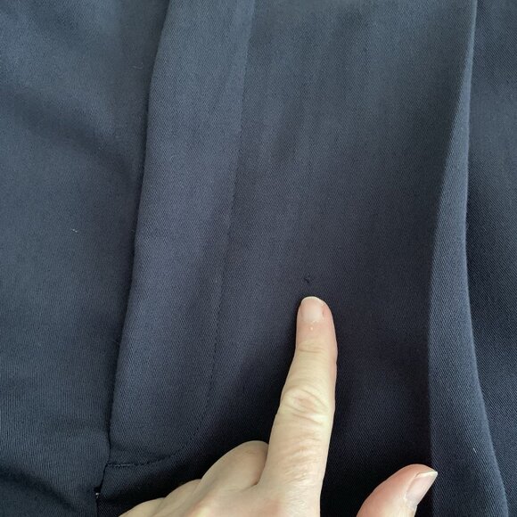 Chaps Pants Men's 36x30 Navy Pleated Classic Fit Cotton Trousers Cuffed Hem - Picture 8 of 8